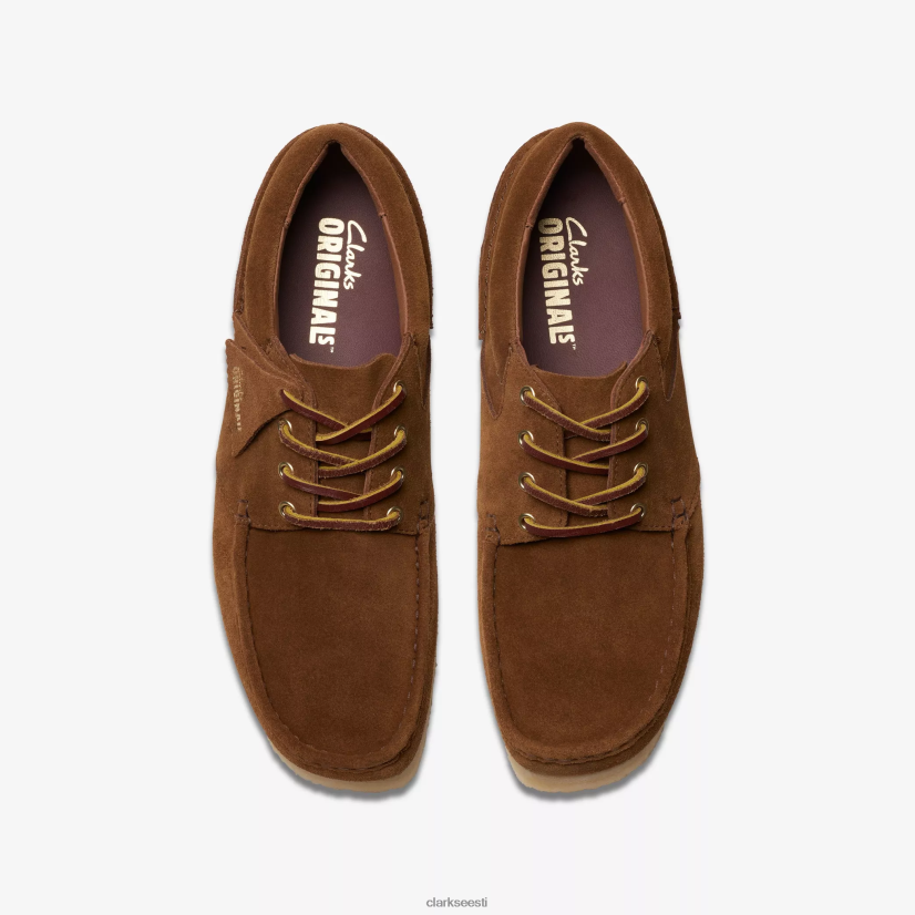 XFL6JJ670 cola suede Clarks wallabee paat