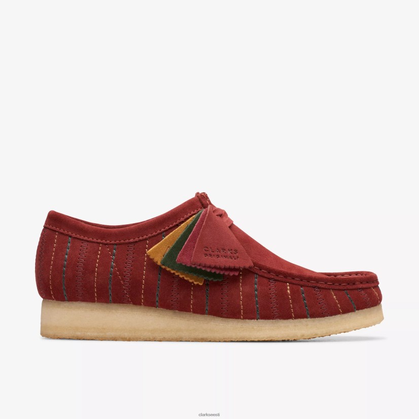 XFL6JJ690 Burgundia kombinatsioon Clarks wallabee