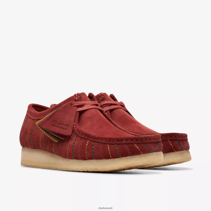 XFL6JJ690 Burgundia kombinatsioon Clarks wallabee