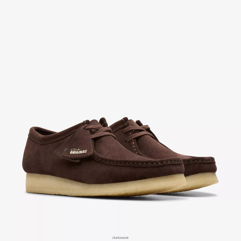 XFL6JJ696 tumepruun seemisnahk Clarks wallabee