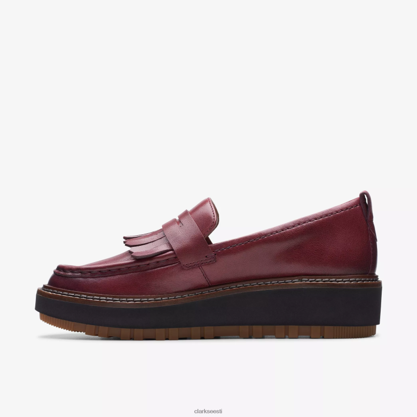 XFL6JJ208 Burgundia nahk Clarks orianna loafer