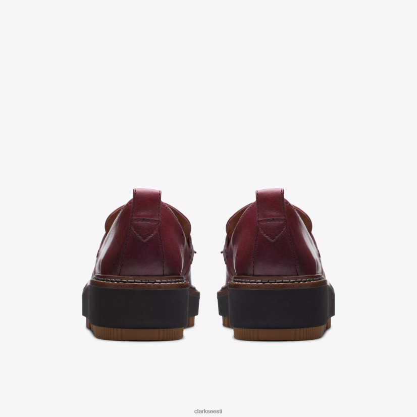 XFL6JJ208 Burgundia nahk Clarks orianna loafer