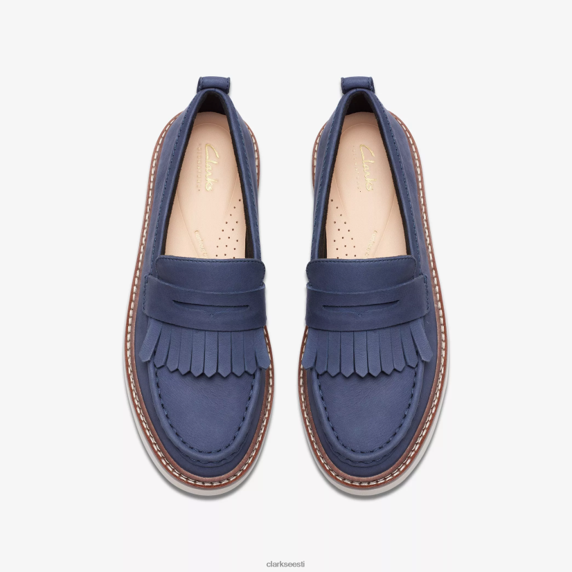 XFL6JJ210 mereväe nubuk Clarks orianna loafer