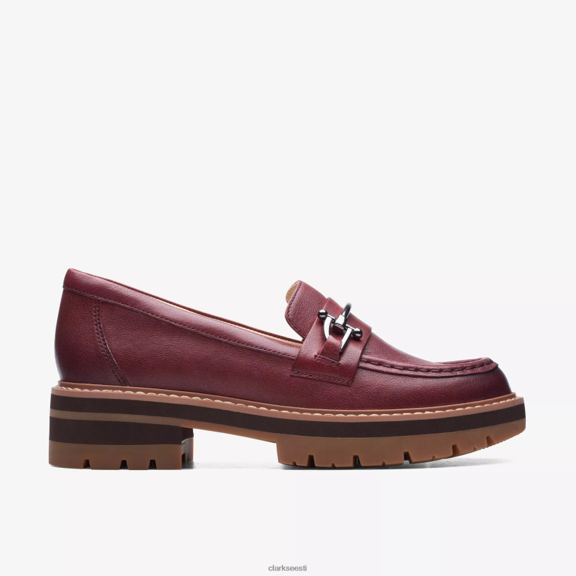 XFL6JJ224 Burgundia nahk Clarks orianna natuke