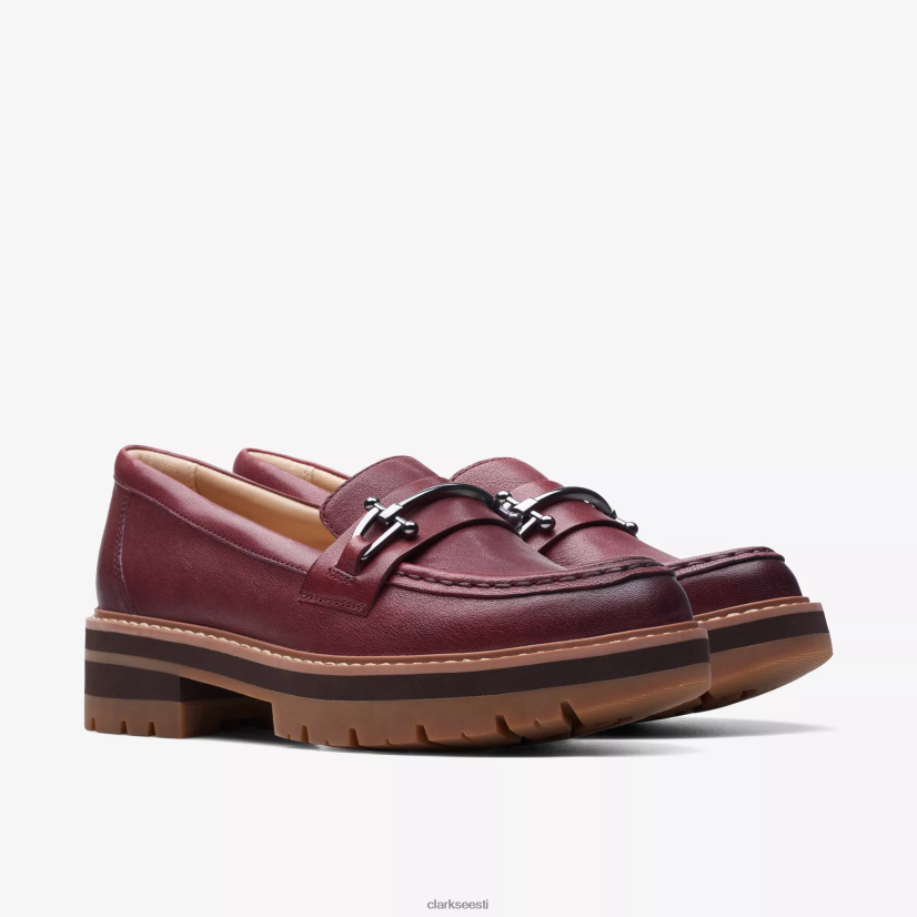 XFL6JJ224 Burgundia nahk Clarks orianna natuke