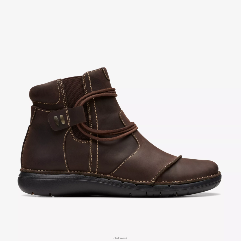 XFL6JJ440 tumepruun nahk Clarks loop üles