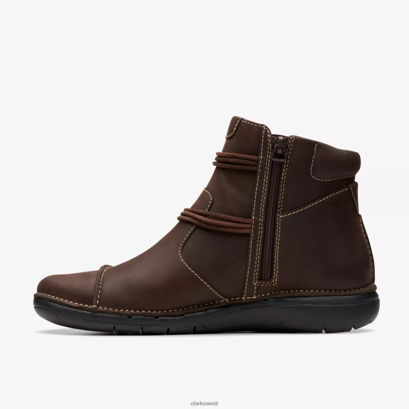 XFL6JJ440 tumepruun nahk Clarks loop üles