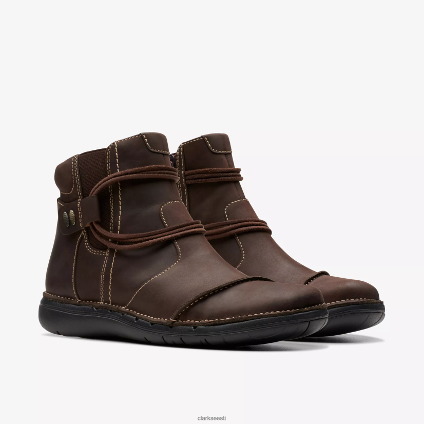 XFL6JJ440 tumepruun nahk Clarks loop üles