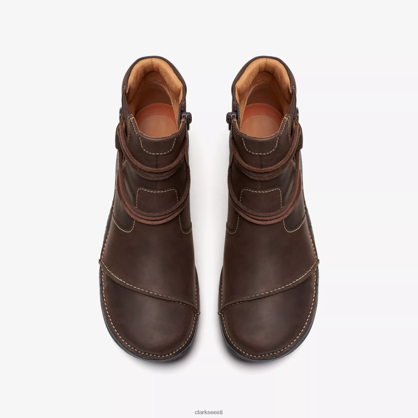 XFL6JJ440 tumepruun nahk Clarks loop üles