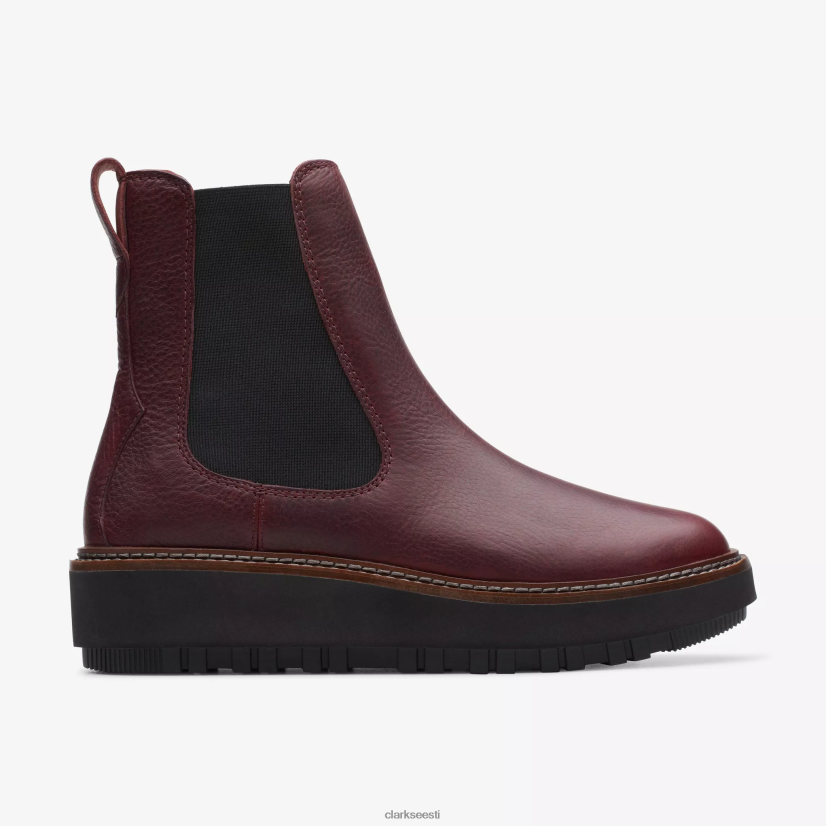 XFL6JJ454 Burgundia nahk Clarks orianna üles