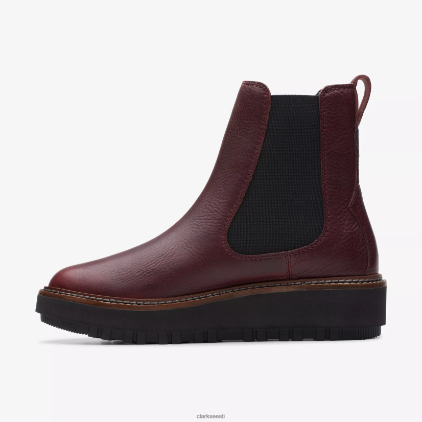 XFL6JJ454 Burgundia nahk Clarks orianna üles