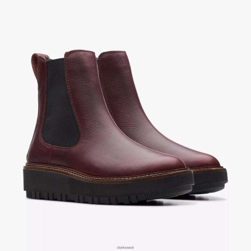 XFL6JJ454 Burgundia nahk Clarks orianna üles